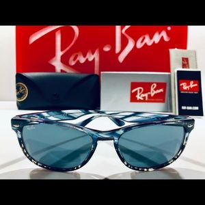 Ray-Ban Sunglasses Blue Gradient Gray Striped